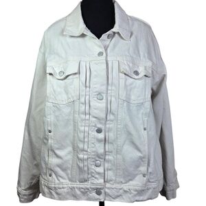 Old Navy Women's White Denim Jacket Soze XXL
